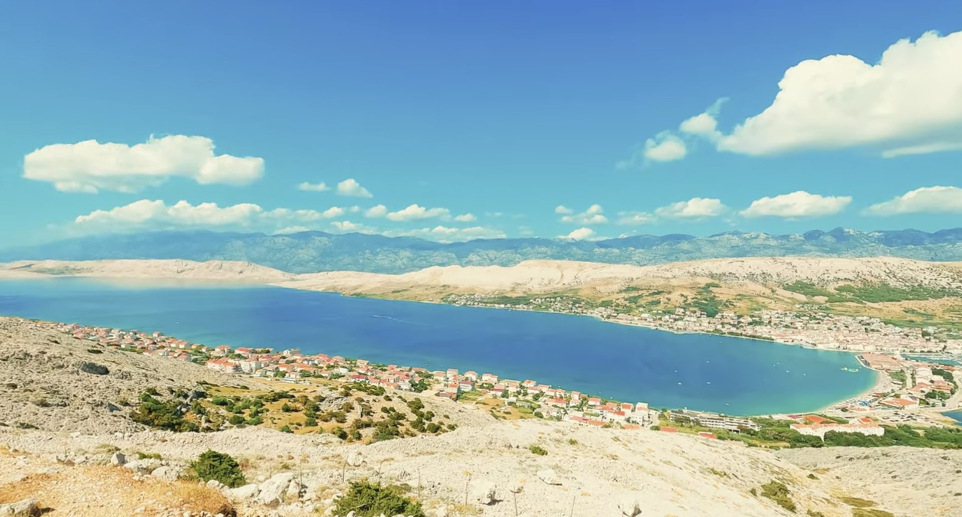 Novalja bay panoramic