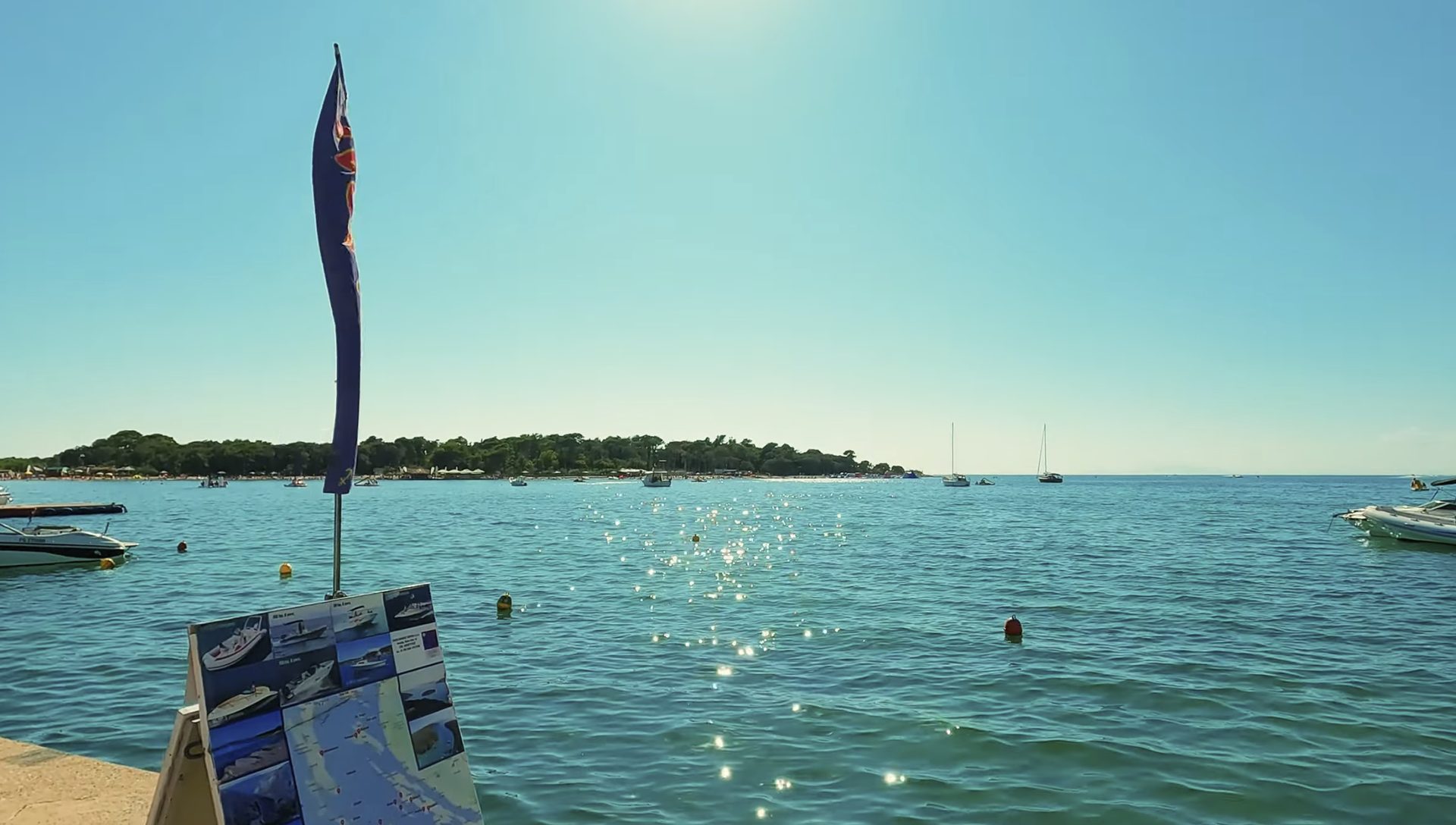 Novalja harbor boats